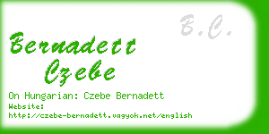 bernadett czebe business card